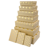 Коробки подарункові, набір 10шт, вкладені 1в1 - розмір найбільшої 37х27х11см BM.2333731