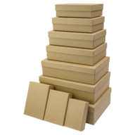 Коробки подарункові, набір 10шт, вкладені 1в1 - розмір найбільшої 37х27х11см BM.2333733