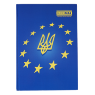Книга канцелярська UKRAINE, А4, 192 арк., клітинка, офсет, тверда лам. обкладинка, асорті