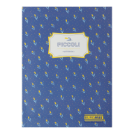 @/Записная книжка PICCOLI, А5, 80 л., клетка, интегральная обложка, синяя