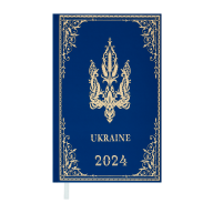 Ежедневник датир. 2024  UKRAINE, A6, голубой