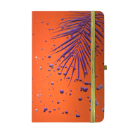 /Книжка записная PIANTE, на резинке, 136х207мм, 96 л., клетка., офсет крем., тв.лам.обл., оранжевая