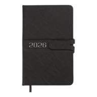 Ежедневник датир. 2026 BELLE, A6, черный, иск.кожа/поролон