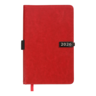 Ежедневник датир. 2026 LEGEND, A6, красный, иск.кожа
