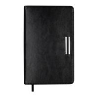 Щоденник недат. SALERNO, A6, чорний, штуч. шкіра, 336 стор