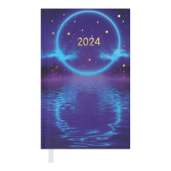 Еженедельник карманный вертик датир. 2024 ONLY, фиолетовый