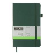 Книга записная ETALON 125*195, 96л., чистый блок, обложка искуственная кожа, зеленый