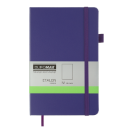 Книга записная ETALON 125*195, 96л., чистый блок, обложка искуственная кожа, фиолетовый
