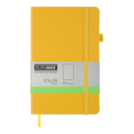 Книга записная ETALON 125*195, 96л., чистый блок, обложка искуственная кожа, желтый