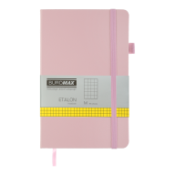 Книга записная ETALON 125*195, 96л., клетка, обложка искуственная кожа, розовый