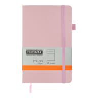 Книга записная ETALON 125*195, 96л., линия, обложка искуственная кожа, розовый