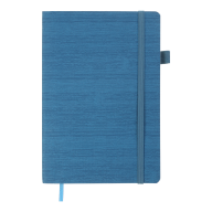 Блокнот деловой COLOR TUNES А5, 96л., линия, обложка искуственная кожа, синий