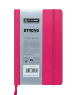 Блокнот деловой STRONG, L2U, 125x195 мм, 80 л., клетка, розовый, иск.кожа
