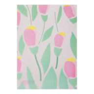 Папка-кутик А4, TULIP ARABESKI, напівпрозора, малинова