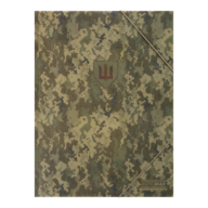 Папка на резинках MILITARY, А4, матовый непрозрачный пластик, зеленый