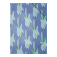 Папка А4 на гумках, SNOWDROP ARABESKI, напівпрозора, фіолетова