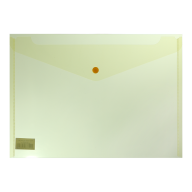 ^Папка-конверт, на кнопке, А4, глянцевый полупроз.пластик, желтая