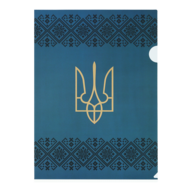 Папка-кутик А4, UKRAINE DECOR, вишиванка синя