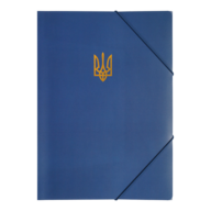 Папка А4 на гумках, UKRAINE, темно-синя