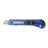 ^Нож канцелярский, JOBMAX, 18 мм, пластиковый корпус, синий