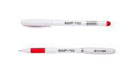 ^Ручка гелевая SYMPHONY,  0,5 мм, резиновый грип, пласт. корпус, красные чернила