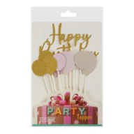 Набор топперов «Happy birthday», 10 шт., 11 х 7 см