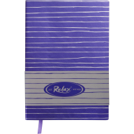 Блокнот деловой RELAX, А5, 96 л., линия, фиолет., иск.кожа