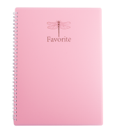 @/Тетрадь для записей FAVOURITE, PASTEL, А4, 80 л., клетка, пластиковая обложка, розовая