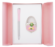 #@Набор подарочный "Fairy Tale": ручка шариковая + крючек д/ сумки, розовый