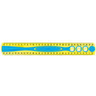 $Линейка KIDY GRIP, 30см пластиковая, двухсторонняя шкала, с держателем, блистер