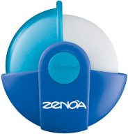 Ластик ZENOA в поворотном защитном футляре, дисплей, ассорти