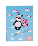 /Блокнот SWEET Panda, A5 (150х202мм), 64л., кл, инт. обл., мат. лам. + Уфлак, KIDS Line, голубой