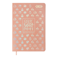 @Школьный дневник SWEET, В5, 48 л., тверд. обл., иск.кожа  поролон, розовый