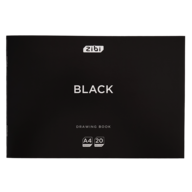 /Альбом для малювання BLACK, А4, 20 арк., 120 г/м2, на скобі, чорний, KIDS Line