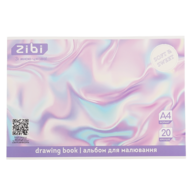 /Альбом для малювання TEXTURE, А4, 20 арк., 120 г/м2, на скобі, лавандовий, KIDS Line