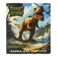 Папка для тетрадей DINO, картонная, на резинке В5 (200х230мм), KIDS Line