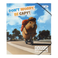 Папка для тетрадей CAPYBARA, картонная, на резинке В5 (200х230мм), KIDS Line