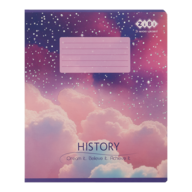 /Тетрадь ученическая школьная CLOUDS, 36л., клетка, история, KIDS LINE