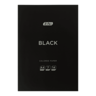 /Папір кольоровий BLACK, А4, 14 аркушів, 7 кольорів, 45 г/м2, KIDS Line