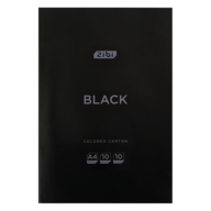 /Картон кольоровий BLACK, А4, 10 кольорів - 10 аркушів, 230 г/м2, KIDS Line