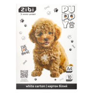 /Картон білий CATS&DOGS, А4, 10 аркушів, 230 г/м2, KIDS Line