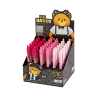 Ручка шариковая автоматическая, BEAR PINK, 0,7 мм, синяя