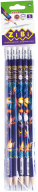 Комплект карандашей графитовый EXOTIC HB, с ластиком, блистер (5шт.), KIDS Line