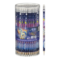 Карандаш графитовый HB, UNICORN, с ластиком, туба - 100 шт