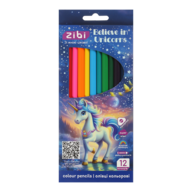 Карандаши цветные UNICORN, трехгранный корпус, 12 цветов, KIDS LINE