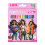 Фломастери, 12 к., SUPER GIRL, KIDS Line