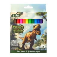 Фломастери, 12 к., DINO, KIDS Line