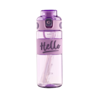 Пляшка для води HELLO, 500мл, фіолетова
