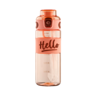 Пляшка для води HELLO, 500мл, персикова