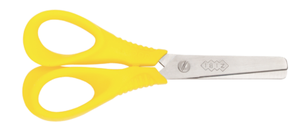 Ножницы детские 130 мм с пластиковыми 3D-ручками,  желтые, KIDS Line